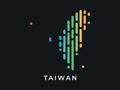 Digital,Modern,Colorful,Rounded,Lines,Taiwan,Map,Logo,Vector,Illustration